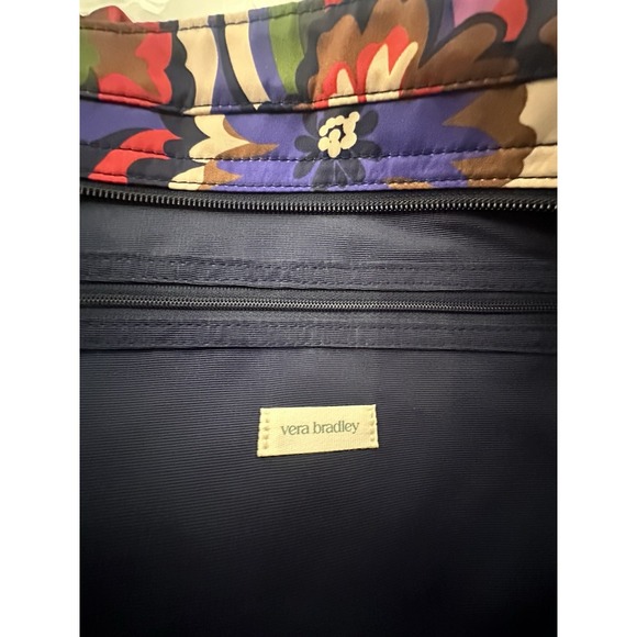 Vera Bradley Hathaway Tote Bag Nylon Large Bassanova Bold Vibrant Carried Once! - Picture 7 of 12